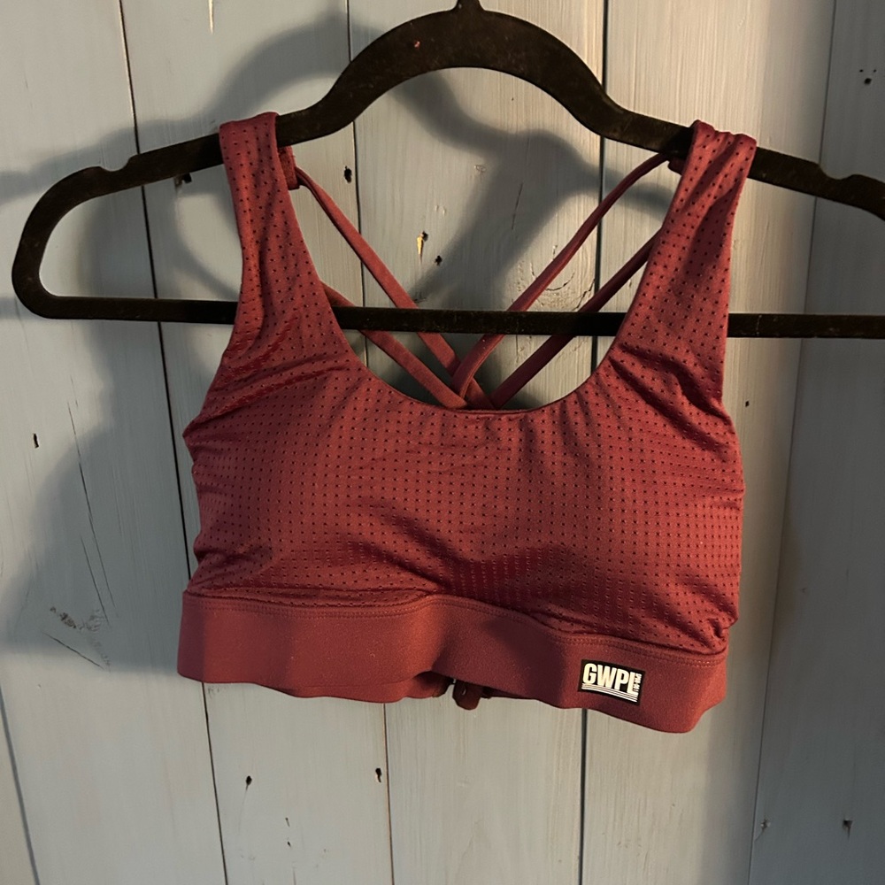 GWPL Women's Burgundy Sports Bra | Size Medium